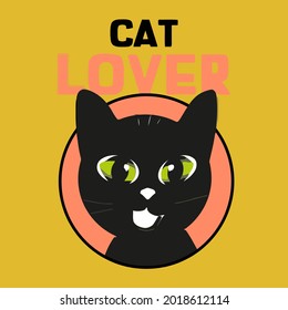 cat lover funny cat best in retro cart oon desig wo rolled sleeve best vector design illustration print poster