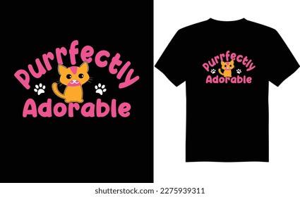 Cat-Liebhaber lustige Typografie zitieren schwarze T-Shirt-Design-Vektorgrafik. Grafische kitty-Charakter-Gesicht-Mode   Hintergrund. Bereit zum Drucken, Plakat, Bekleidung, Kleidung, Mädchen, Kinder, Zeichenketten zeichnen.