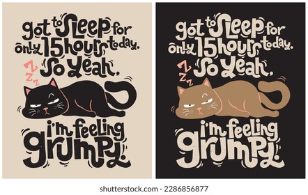 Cat Lover, Funny Cat, Vector Illustration