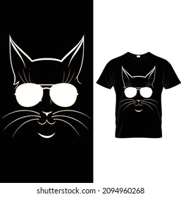 Cat lover graphic tees. Funny Cat T-shirt. Vector illustration.T-shirt graphics Can be used for print, children wear, Baby shower celebration and poster.Cat label.Cat logo.