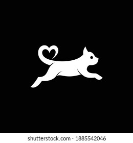 cat lover logo with simple concept