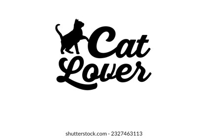 Cat lover message with cat ears and whiskers. Cute design for feline lovers and cat moms.