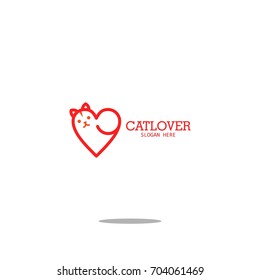 cat lover monoline logo 