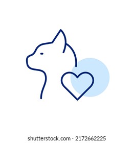 Cat lover. Pixel perfect, editable stroke line art icon