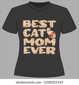 Cat lover T-shirt design, Cat t-shirt design, Meow lover, Cat Mom t shirt design