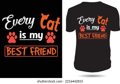 Cat Lover T-shirt, t shirt design vector. Typography, quote, t shirt design. t shirt design for cat lover. design - 17