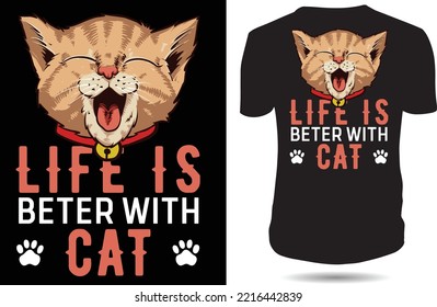 Cat Lover T-shirt, t shirt design vector. Typography, quote, t shirt design. t shirt design for cat lover. design - 11