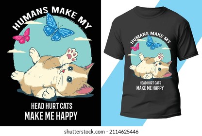 Cat Lover T-shirt Vector Design