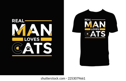 Cat Lover Typographic T Shirt Design 
