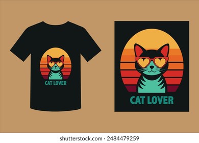 Cat lover Typography T-shirt Design