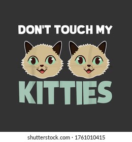 Katzenliebhaber, Vektorgrafik lustiges Design neu