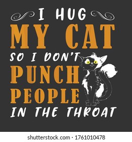 cat lover vector funny design new