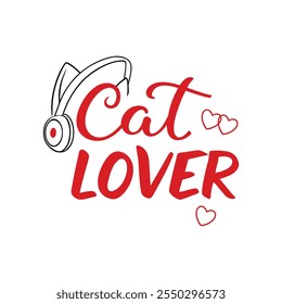 Cat lover vector illustration icon