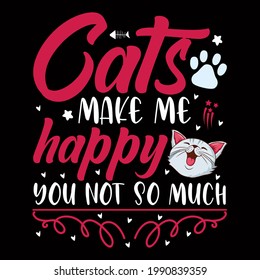 Cat lover Vector Illustration for T-shirt vector, Coffee Mug, Poster, Sticker, Pattern, Pillow Cover, Musk Design