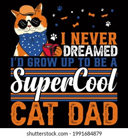 Cat lover Vector Illustration for T-shirt vector, Coffee Mug, Poster, Sticker, Pattern, Pillow Cover, Musk Design
