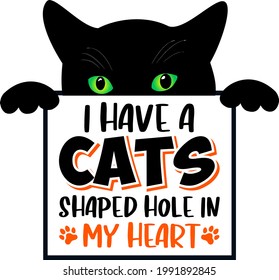 Cat lover Vector Illustration for T-shirt vector, Coffee Mug, Poster, Sticker, Pattern, Pillow Cover, Musk Design
