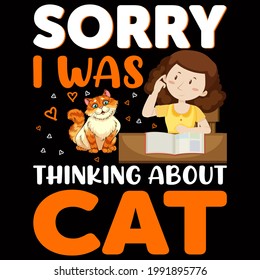 Cat lover Vector Illustration for T-shirt vector, Coffee Mug, Poster, Sticker, Pattern, Pillow Cover, Musk Design