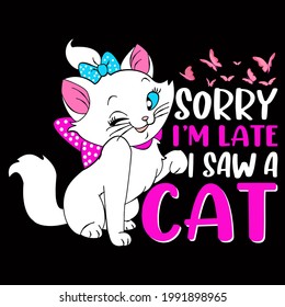 Cat lover Vector Illustration for T-shirt vector, Coffee Mug, Poster, Sticker, Pattern, Pillow Cover, Musk Design