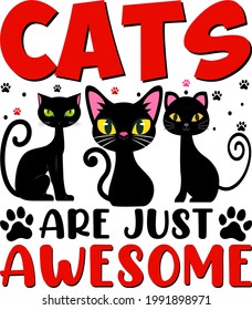 Cat lover Vector Illustration for T-shirt vector, Coffee Mug, Poster, Sticker, Pattern, Pillow Cover, Musk Design