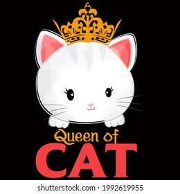 Cat lover Vector Illustration for T-shirt vector, Coffee Mug, Poster, Sticker, Pattern, Pillow Cover, Musk Design