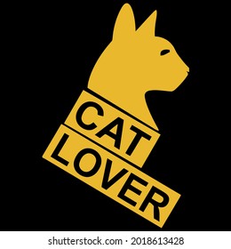 cat lover wo long ank op design vector illustration for use in design and print poster canvas
