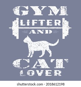 cat lovers fitness weightlifting wo art best design vector illustration for use in design and print poster canvas
