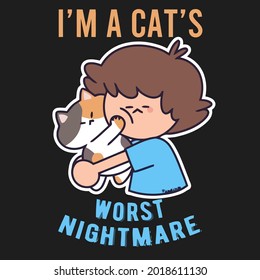 cat lovers katzenmama animal lover unisex wo one design vector illustration for use in design and print poster canvas
