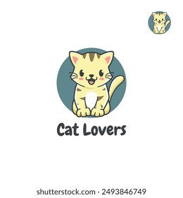 The Cat lovers logo is a logo with a cute and adorable kitten character. This logo is very suitable for businesses in the pet shop and personal sectors.