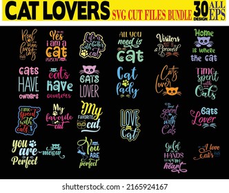 Cat  Lovers SVG cut Files Bundle