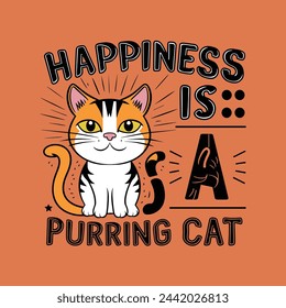 Cat lovers t-shirts design template. Cat quotes typography. Cat lettering