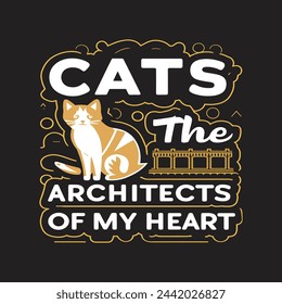 Cat lovers t-shirts design template. Cat quotes typography. Cat lettering