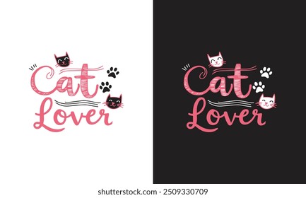 Cat Lovers Typography T-Shirt Design: Charming and Stylish Cat-Themed Graphic