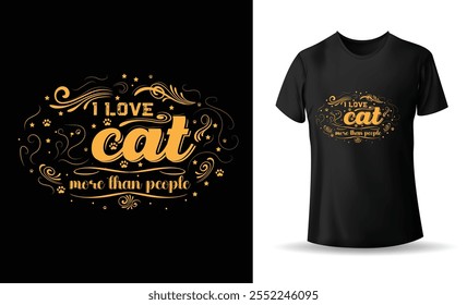 os amantes do gato unem-se com um design de t-shirt gráfico perfeito da tipografia