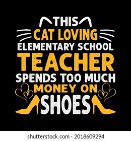 cat loving art eacher cats and shoes wo art best art art vector design illustration print poster