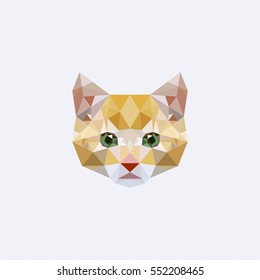 cat lowpoly vector eps