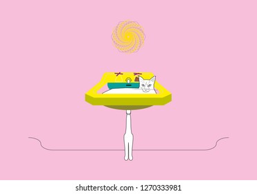 cat lying on a washbasin