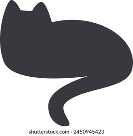 Ilustración vectorial de silueta de gato