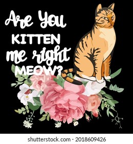 cat maine coon kidding kitten meow pussycat wo flowy art ank art op vector design illustration print poster
