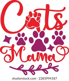 Cat mama svg ,cat svg Design, cat t-shirt design