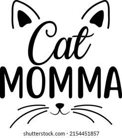 Cat Mama SVG T-shirt Design