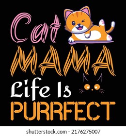 Cat Mama T Shirt Design
