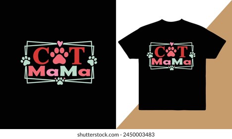 Cat mama vector t shirt design