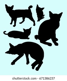 Cat mammal animal action silhouette. Good use for symbol, web icon, mascot, sign, sticker design or any design you want.