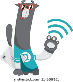 Cat manager IT professional wifi specialist smart tongue glasses technology