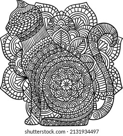 Cat Mandala Coloring Pages for Adults
