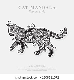 Estilo de arte de la línea del vector de Mandala
