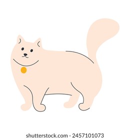 cat mascot animal funny illustration isolated on white.