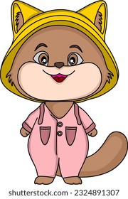 Cat mascot cartoon character vector art 