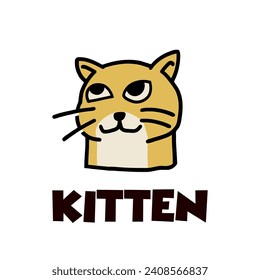 Cat mascot cartoon funny happy illustration 