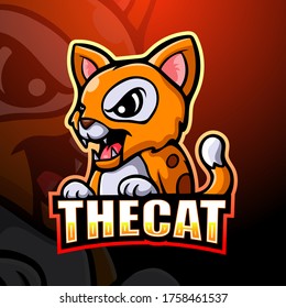 Cat mascot esport logo design